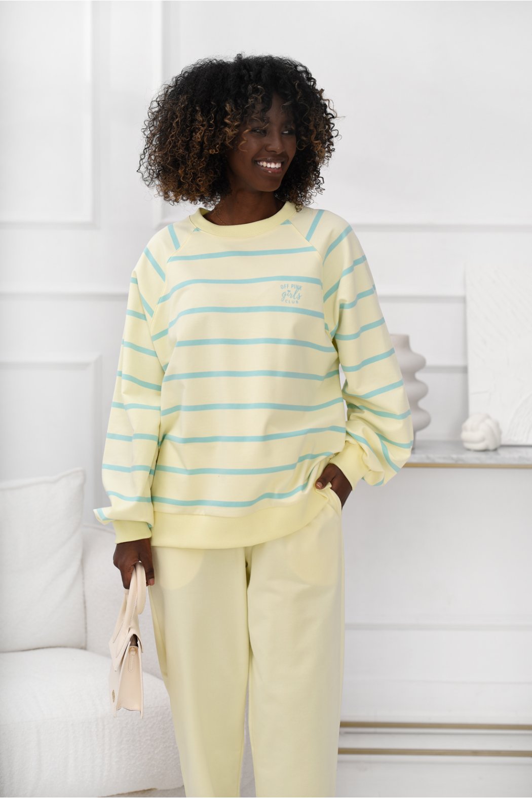 BAWEŁNIANA BLUZA W PASKI...