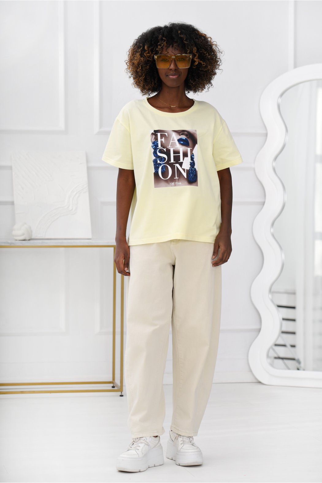 BAWEŁNIANY T-SHIRT Z...