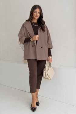 BAWEŁNIANY ŻAKIET DWURZĘDOWY ZAPINANY NA GUZIKI - MARTIZA