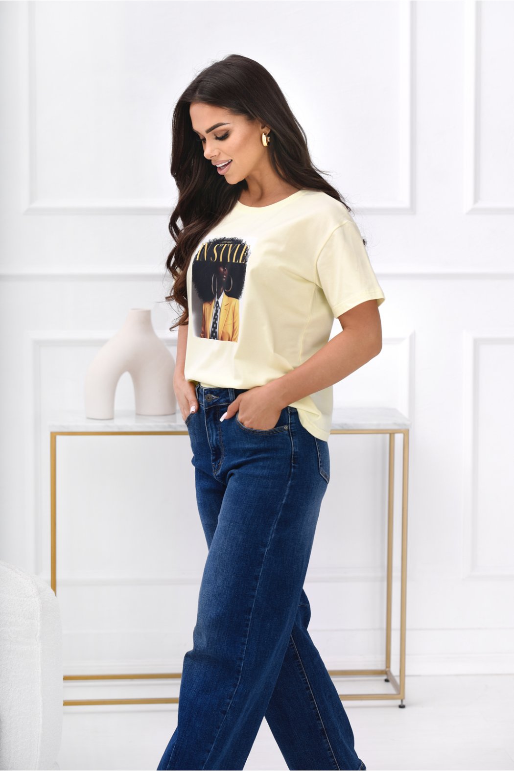 BAWEŁNIANY T-SHIRT Z...