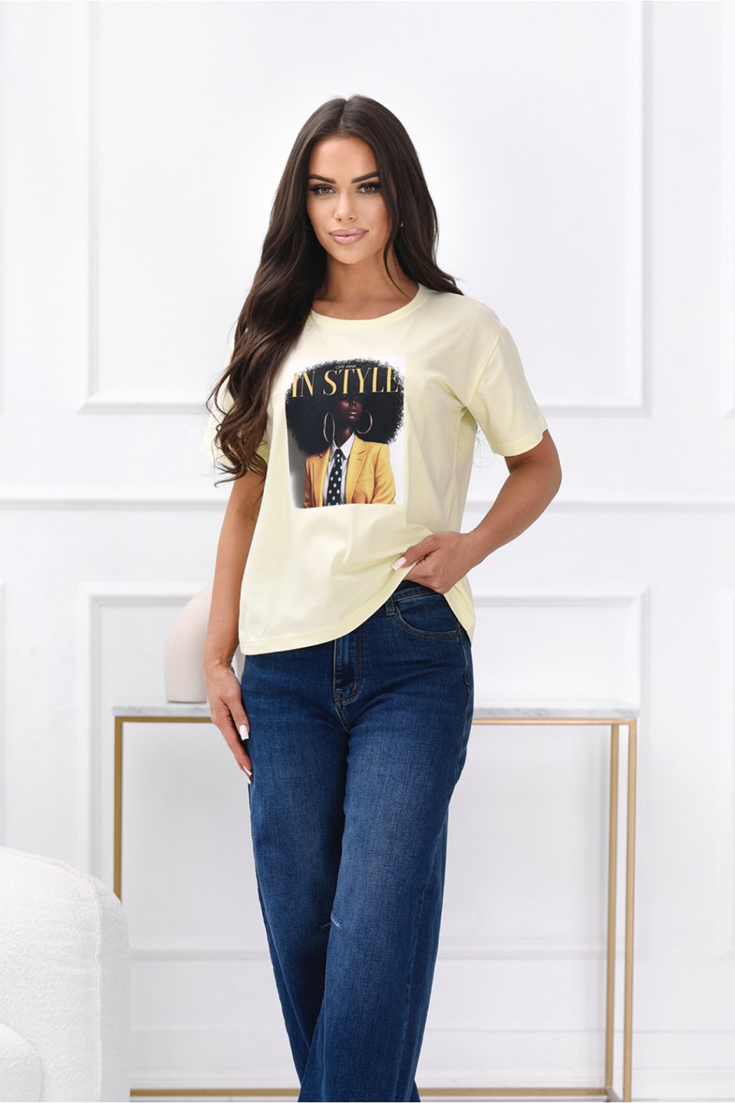 BAWEŁNIANY T-SHIRT Z...