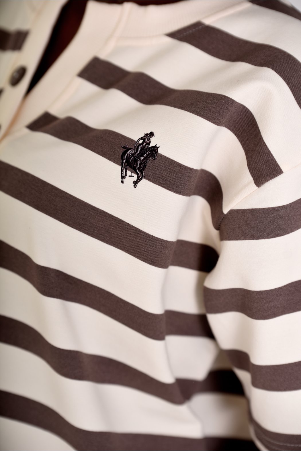 BAWEŁNIANA BLUZA W PASKI Z...