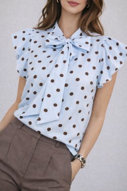 ELEGANCKA BLUZKA W GROSZKI AURICE