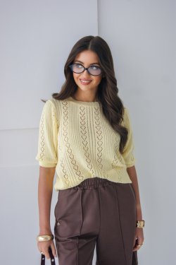 SWETER DAMSKI AŻUROWY WZÓR SELIA