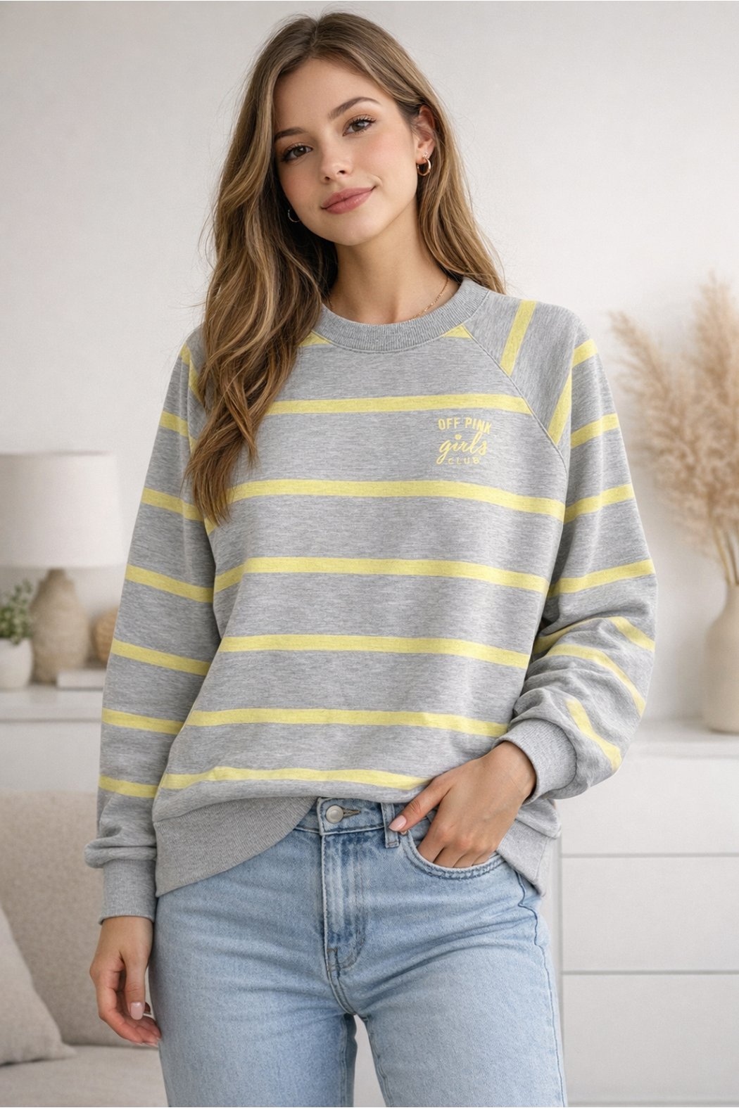 BAWEŁNIANA BLUZA W PASKI...