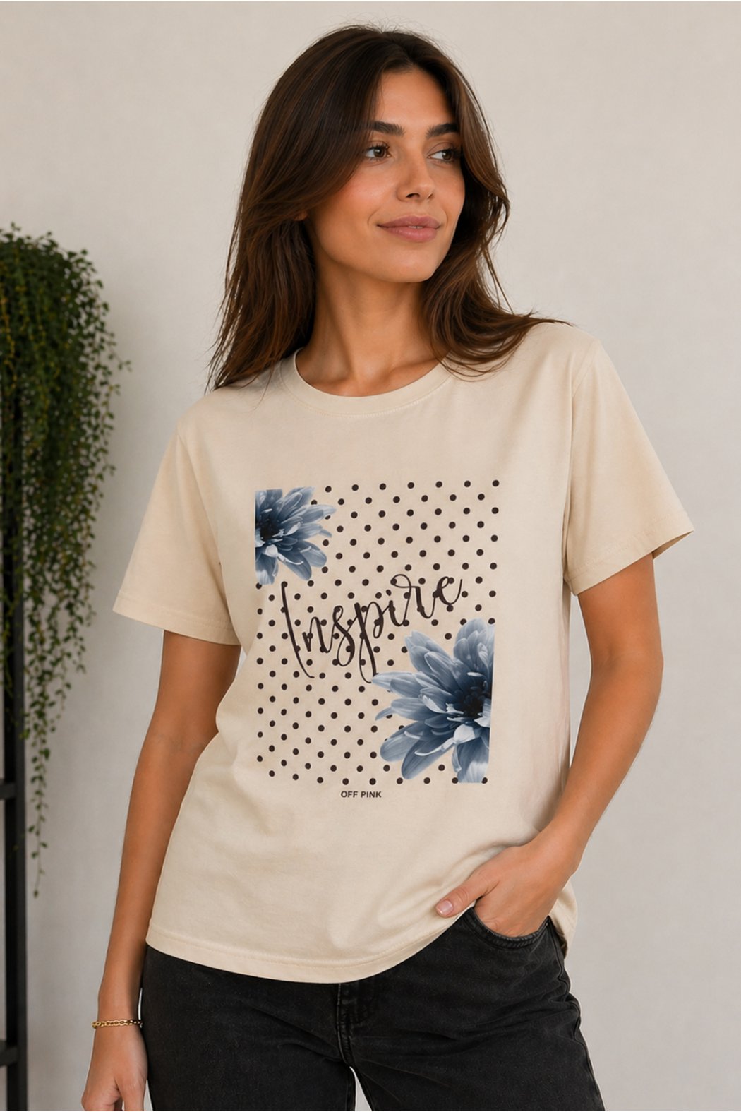 T-SHIRT Z NADRUKIEM BLISS -...