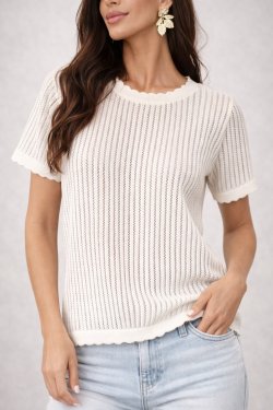 SWETER DAMSKI AŻUROWY WZÓR AURELIA