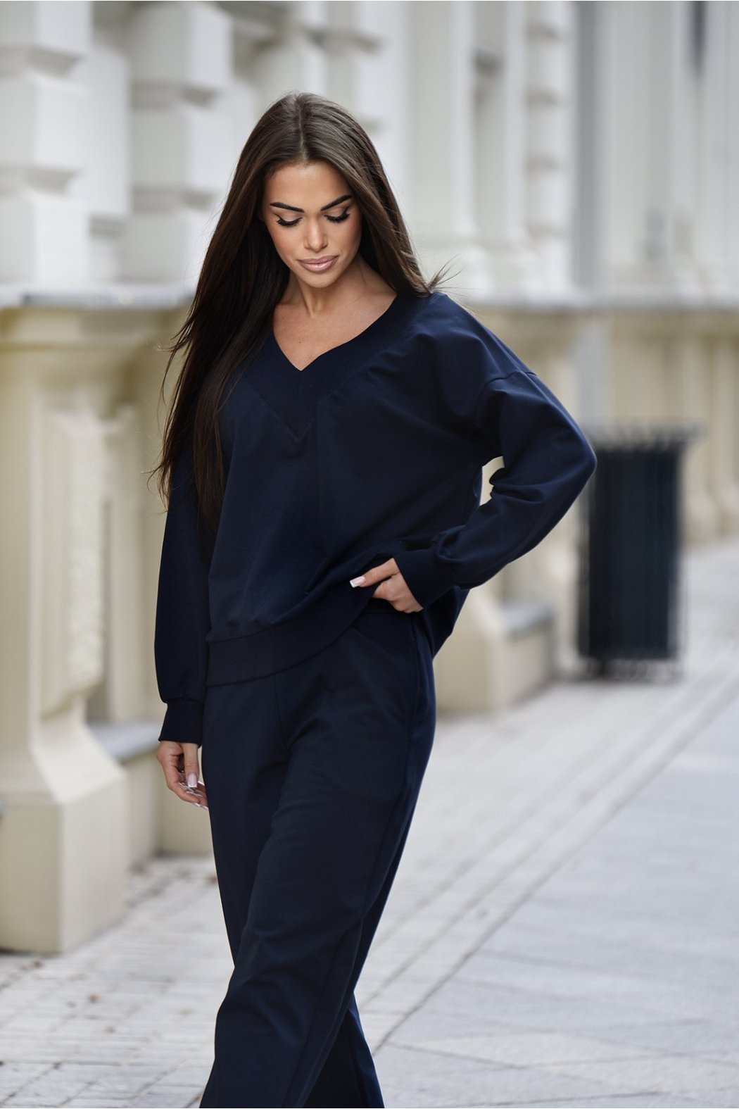 BLUZA Z DEKOLTEM V VIOLETTE