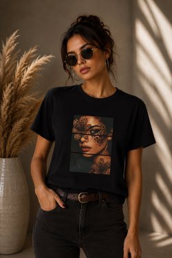 T-SHIRT Z NADRUKIEM AMAYA