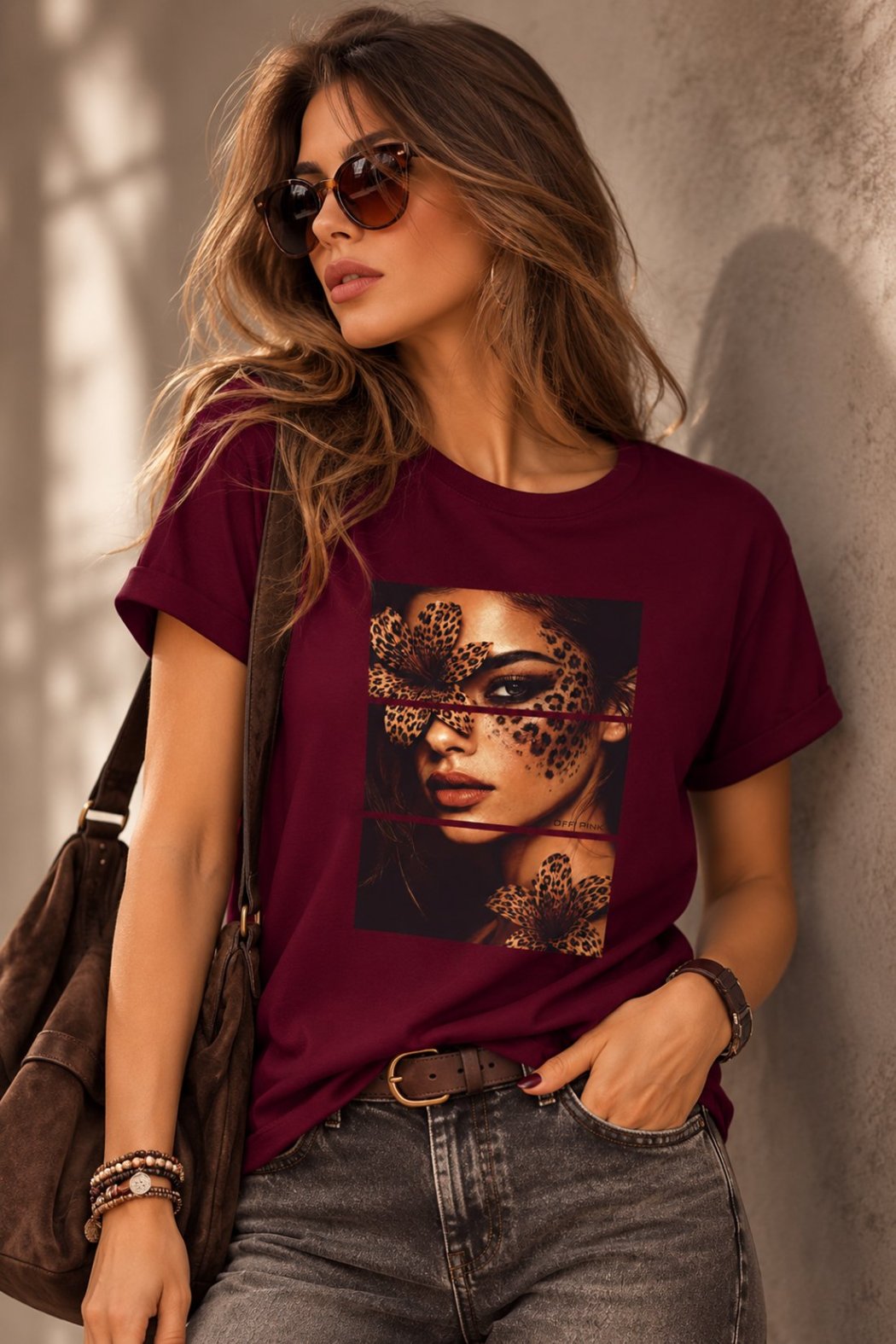 T-SHIRT Z NADRUKIEM AMAYA