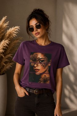 T-SHIRT Z NADRUKIEM AMAYA