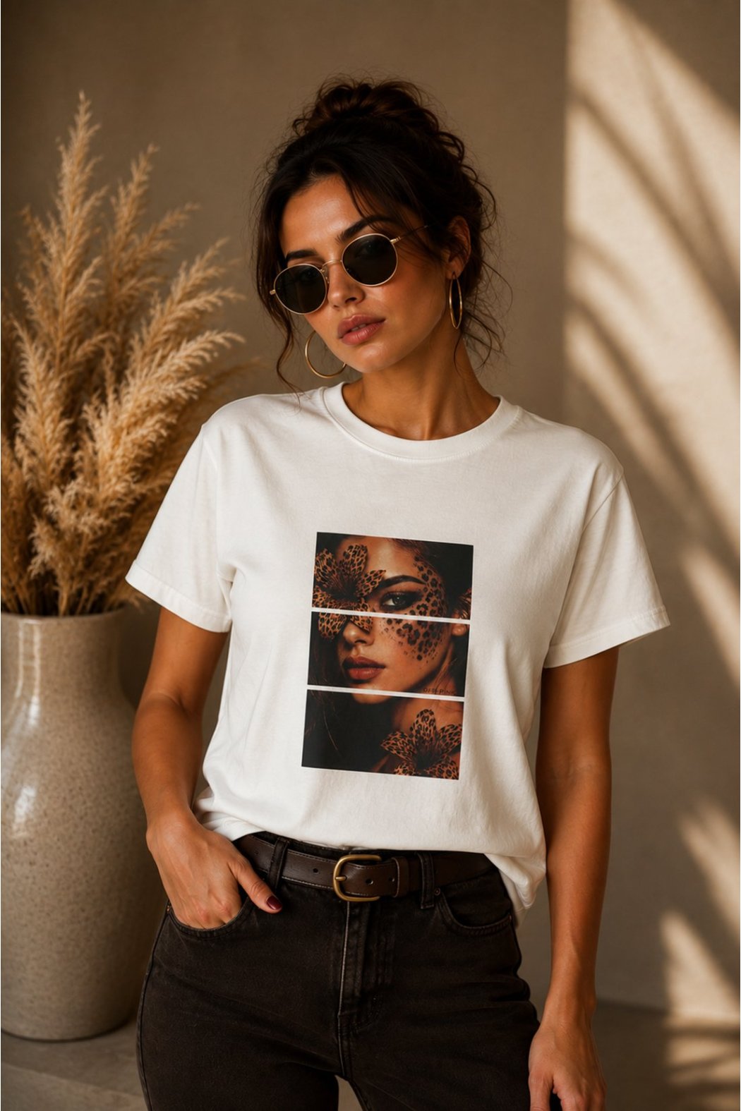 T-SHIRT Z NADRUKIEM AMAYA